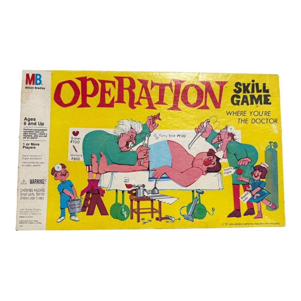 1965 Milton Bradley Operation Skill Game Replacement Pieces